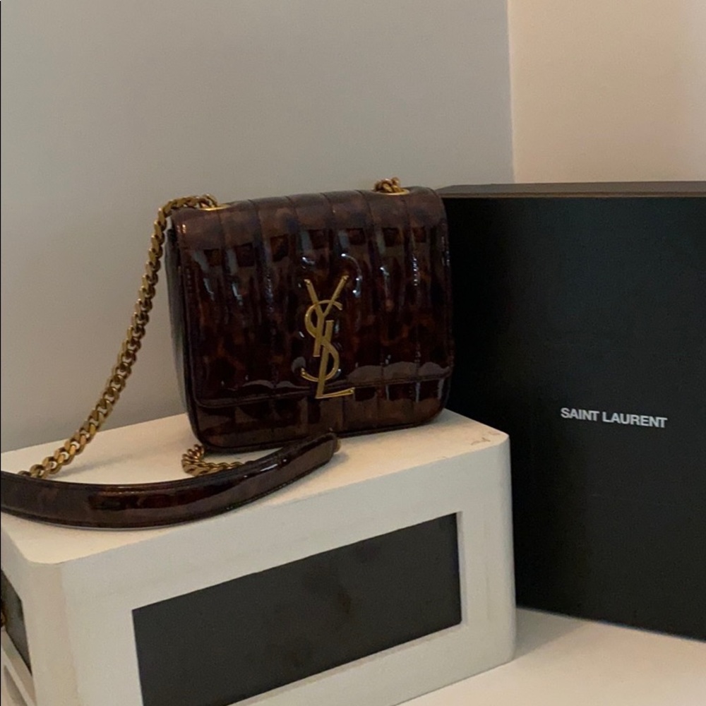 YSL Mini SAC MNG Vicky S - leopard print